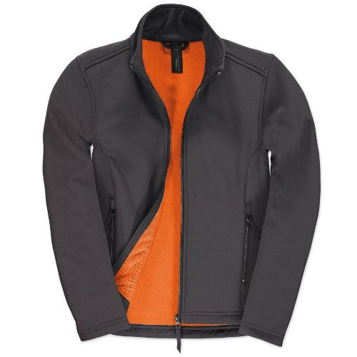 B & C Collection B&C Id.701 Softshell Jacket /Women Dark Grey/Neon Orange Lining